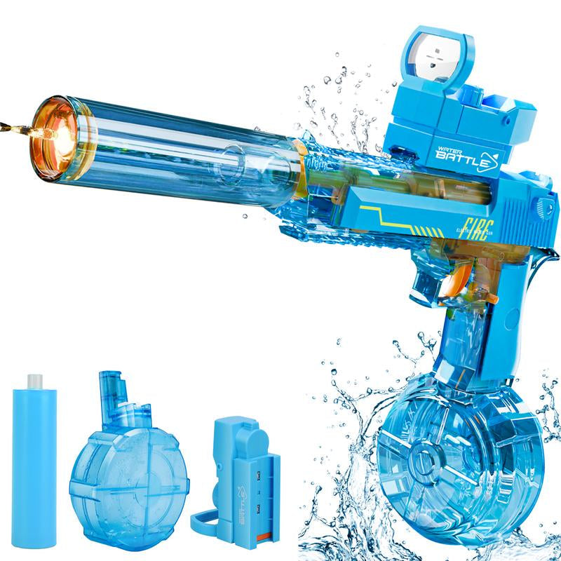 Electric Water Blaster with LED Lights, Water Shooter Powerful Squirt Water Pistol for Kids/Aldults, Long Range Shoot Reach 26-35Ft, High Powered IP67 Waterproof for Summer, Outdoor,Party,Birthday Gift, Swimming Pools